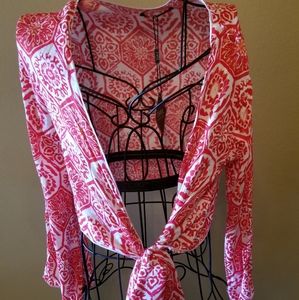 Bell sleeve boho crop top